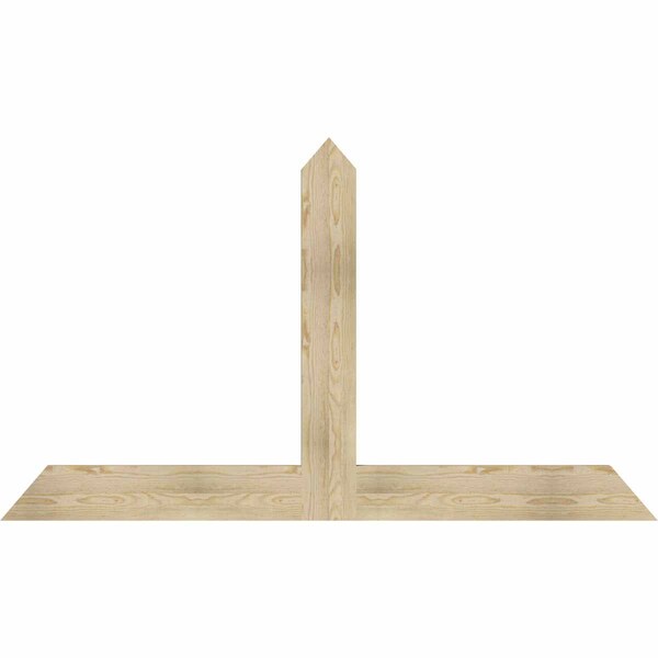 Ekena Millwork Portland Rough Sawn Timber Gable Bracket, Douglas Fir, 72"W x 42"H x 2"D x 6"F, 14/12 Pitch GBW072X42X0206POR00RDF - main